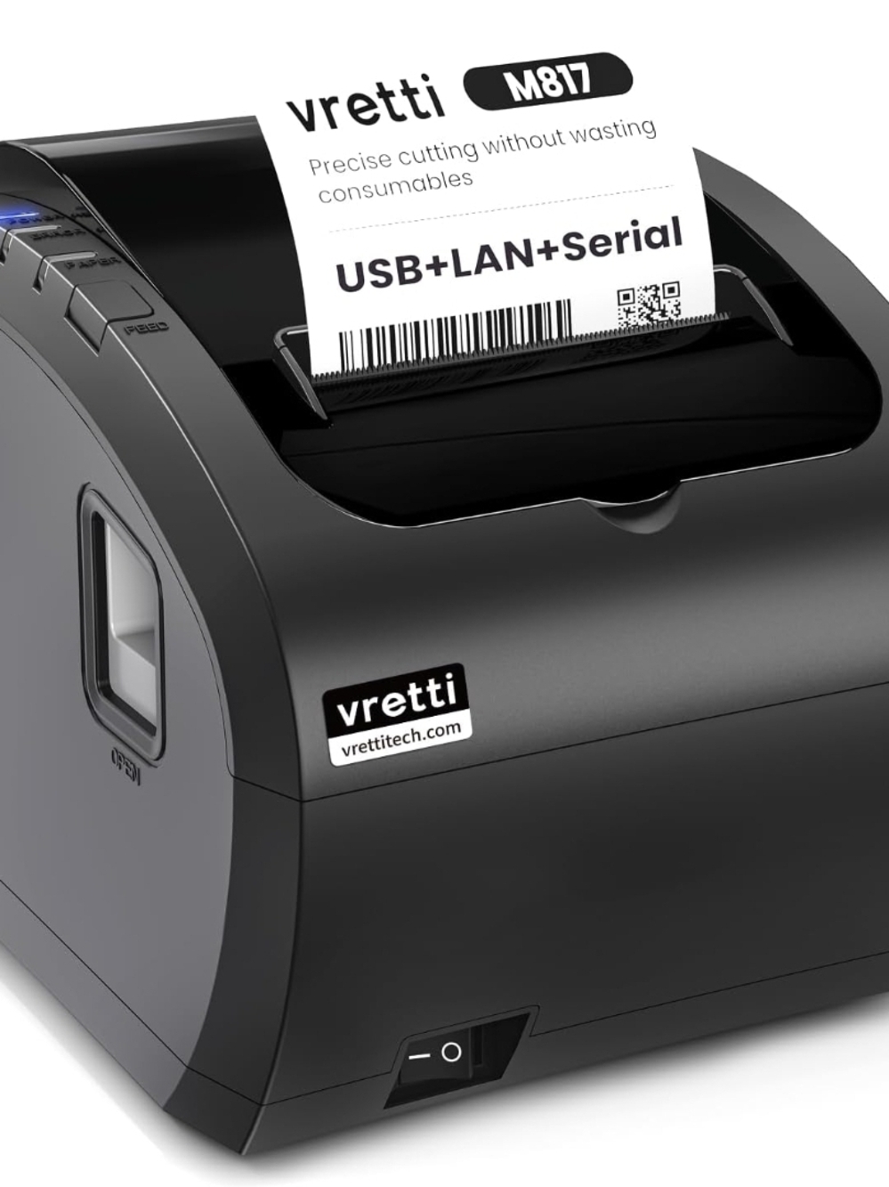vretti Thermal Receipt Printer, 3'1/8 80mm USB POS Printer, Restaurant NEW/OPEN